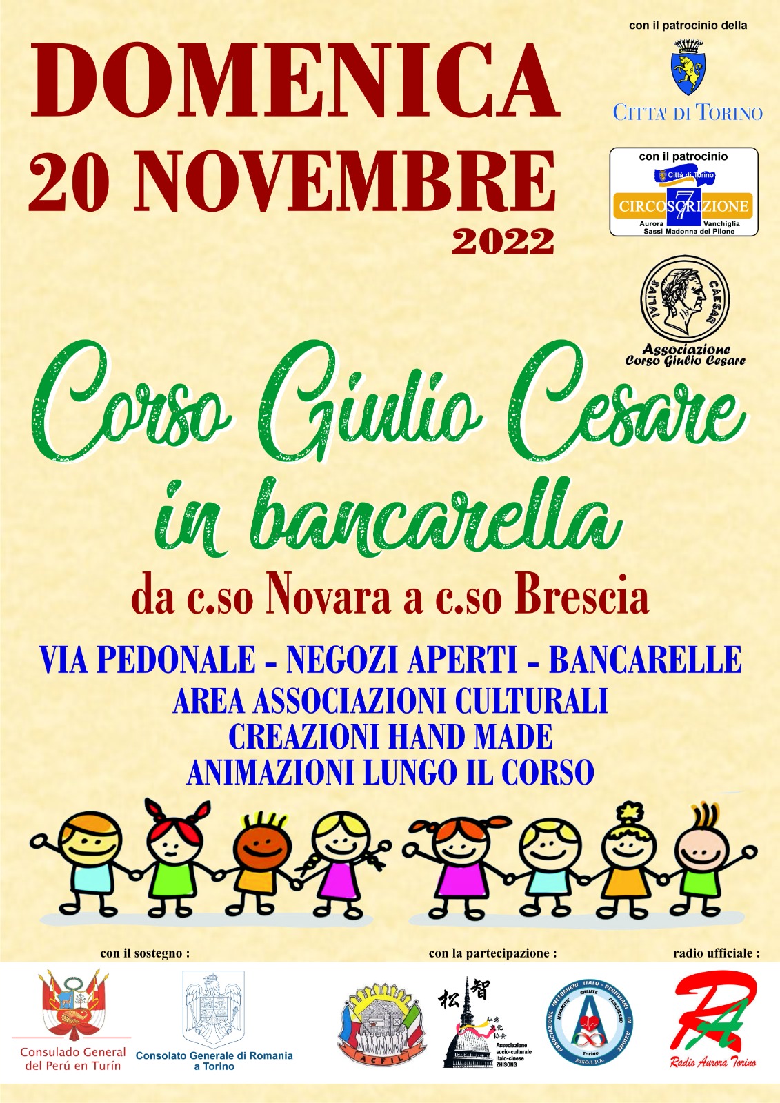 Festa Corso Giulio Cesare in bancarella 20 novembre 2022
